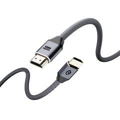 A Photo Of Powerology 8K HDMI Braided Cable 3M – Premium 24K Gold Plated Connector with 10K Resolution Support