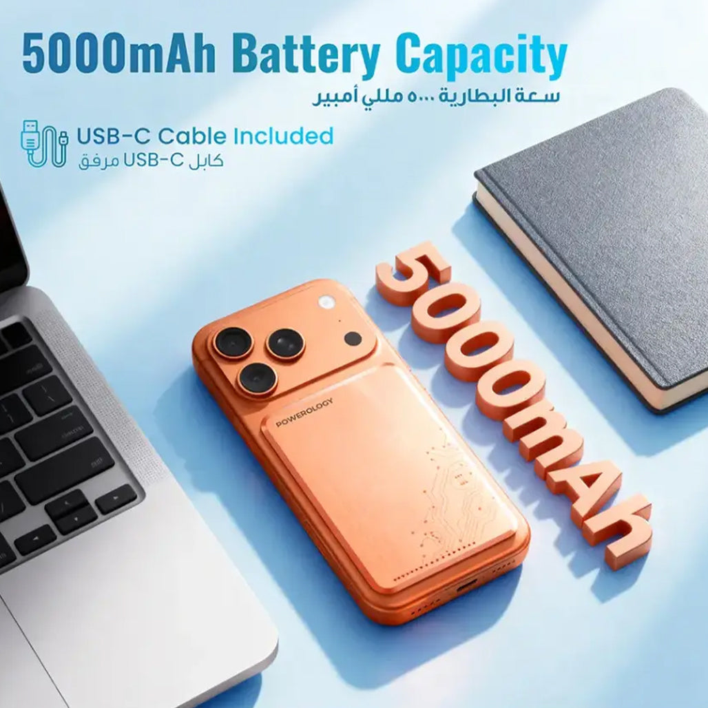A Photo Of Powerology Ultra-Thin 5000mAh MagSafe Power Bank