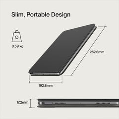 A Photo Of Belkin Pro Arabic Keyboard Case with Magnetic Stand for iPad Pro 11