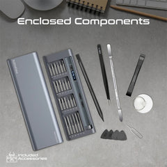 A Photo Of Promate ProTools-62A - 62-Piece Cordless Electric Screwdriver Kit with LED Light and High-Quality S2 Steel Bits