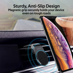 A Photo Of Promate AirGrip-3 360 Degree Air Vent Magnetic Holder | Secure Universal Car Mount - Black