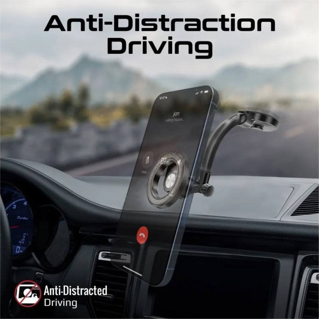 A Photo Of Promate MagHoop-GN MagGrip Magnetic Ring Phone Holder – 360° Cradleless Design | N52 Magnets | MagSafe Compatible