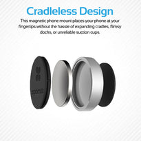 Promate MagMini Magnetic Phone Mount with Quick-Snap Technology – Cradleless Dashboard Mount for Smartphones and Tablets