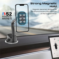 A Photo Of Promate MagMount-L SecureGrip™ Magnetic Smartphone Holder – Cradleless Dashboard & Windshield Mount with 360° Rotation