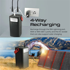 A Photo Of Promate PowerMine-80 - 80000mAh High-Capacity 65W Fast-Charging Power Pack with LED Light