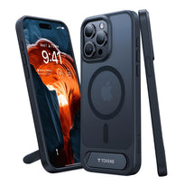 Torras Pstand for iPhone 15 Pro Max - Ultra-Slim Case with Built-In Stand and Enhanced Magnetic Charging