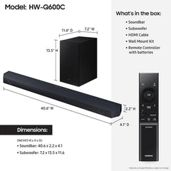 A Photo Of Samsung 3.1.2ch Dolby Atmos Soundbar with Q-Symphony - HW-Q600C