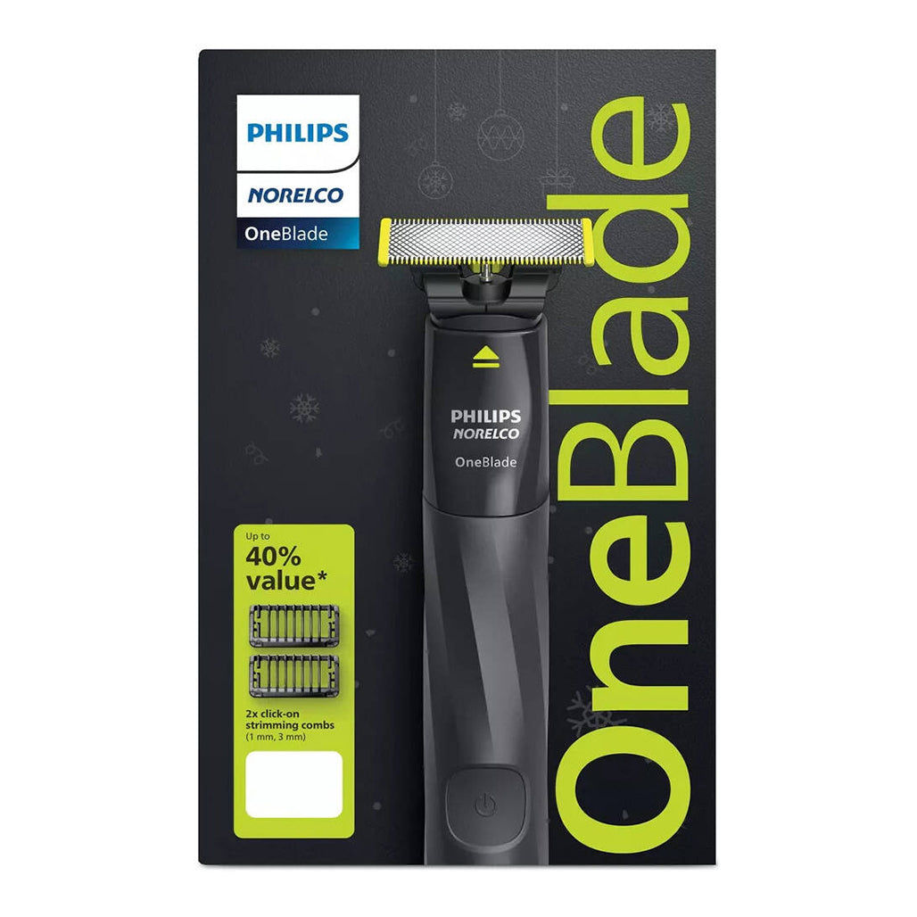A Photo Of Philips Norelco OneBlade Hybrid Electric Trimmer & Shaver - QI1864/85