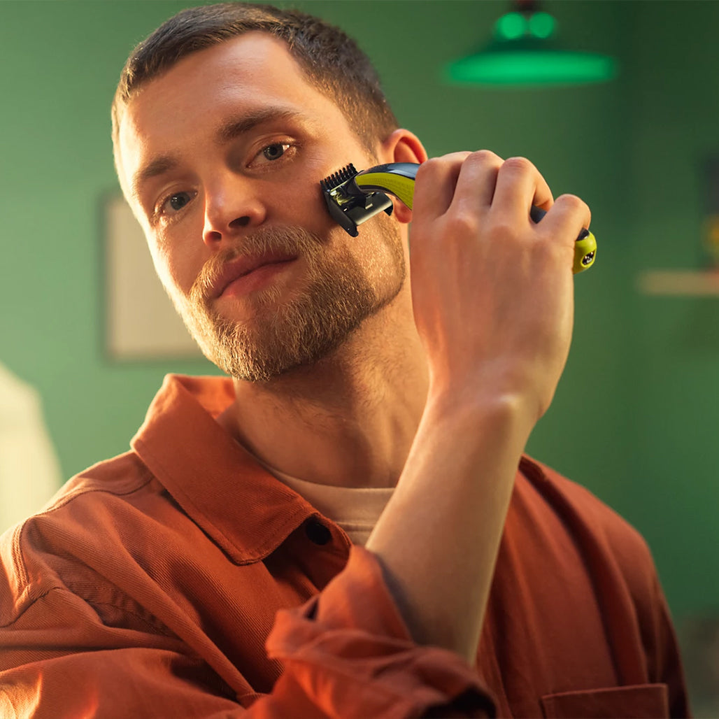 A Photo Of Philips OneBlade Face QP2724/20 – Hybrid Electric Trimmer and Shaver