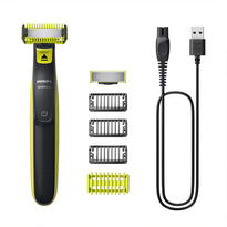 Philips OneBlade Face + Body QP2824/10 Hybrid Trimmer | Waterproof Electric Razor with Dual Blades & Skin Guard