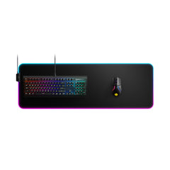 A Photo Of SteelSeries QcK Prism Cloth – RGB Gaming Mousepad with Micro-Woven Surface & Dynamic Lighting