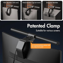 Quntis Curved Monitor Light Bar with Remote Control – 42.5cm LED Eye Care Screen Lamp, Auto Dimming, Anti-Blue Light, Stepless Hue Adjustment, RA95+ for Office & Home