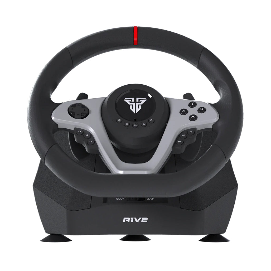 A Photo Of Fantech R1V2 Racing Steering Wheel with Hall Effect Pedals and H Shifter