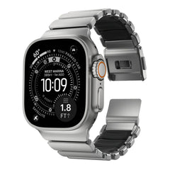 A Photo Of Redefine Magnetic Stainless Steel & Silicone Rugged Band for Apple Watch 44–49 mm