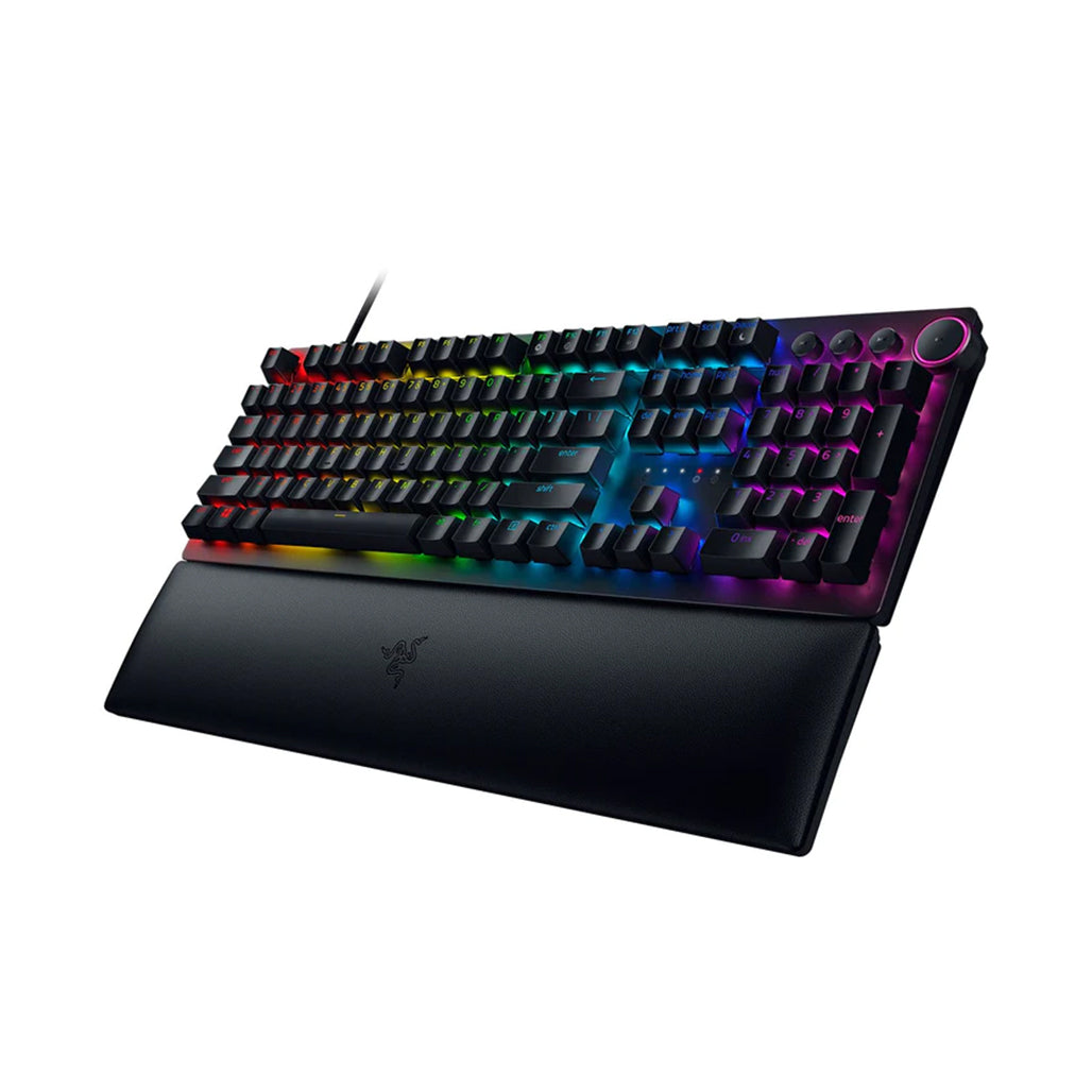 A Photo Of Razer Huntsman V2 – Wired Full-size Mechanical Gaming Keyboard - Purple Switch