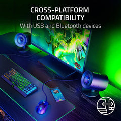 A Photo Of Razer Nommo V2 - 2.1 PC Gaming Speakers with Wired Subwoofer