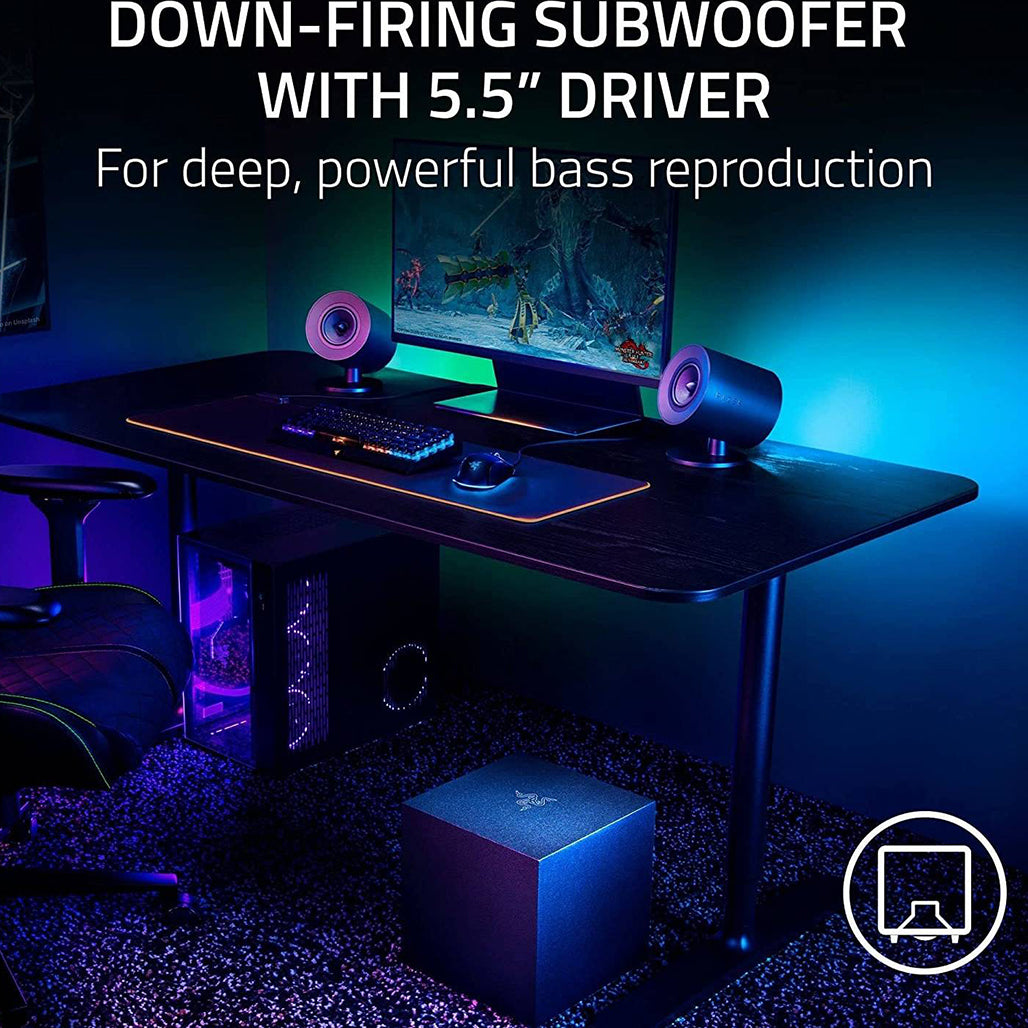 A Photo Of Razer Nommo V2 - 2.1 PC Gaming Speakers with Wired Subwoofer