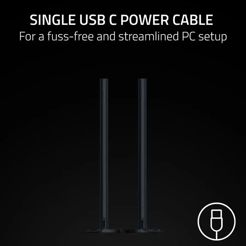 A Photo Of Razer Aether RGB Light Bars for PC – Smart Ambient Lighting with Voice Control & Chroma Sync