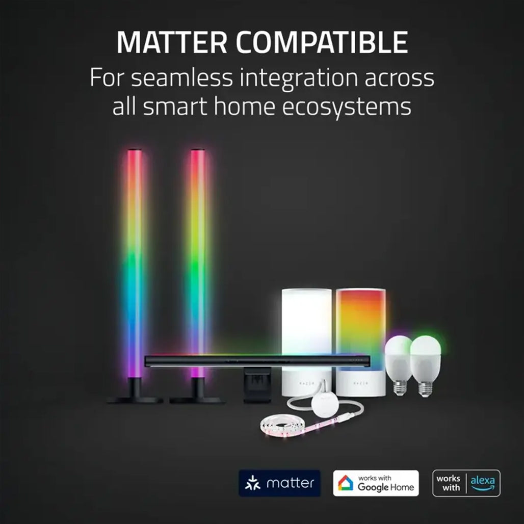 A Photo Of Razer Aether RGB Light Bars for PC – Smart Ambient Lighting with Voice Control & Chroma Sync