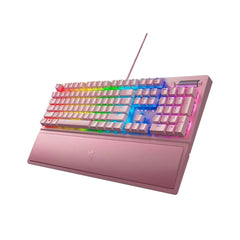 A Photo Of Razer BlackWidow V3 Quartz - Wired Full-Size Mechanical Gaming Keyboard with Green Switches | RZ03-03541800-R3M1