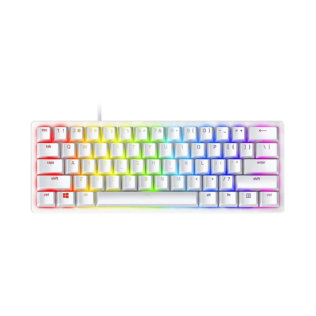 A Photo Of Razer Huntsman Mini - Mercury - 60% Optical Gaming Keyboard