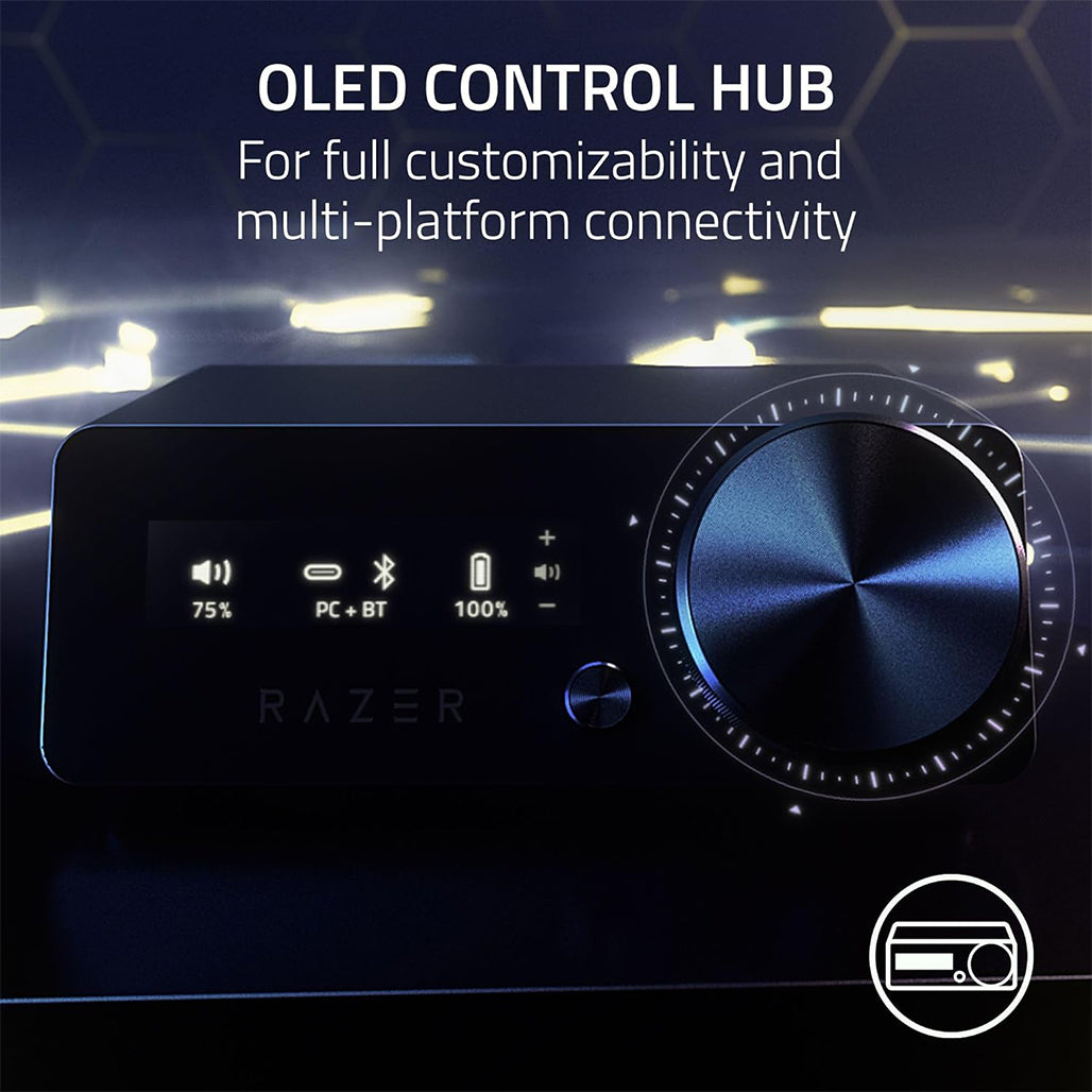 A Photo Of Razer Kraken V4 Pro - RGB Wireless Gaming Headphones with Control Hub