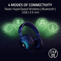 A Photo Of Razer Kraken V4 Pro - RGB Wireless Gaming Headphones with Control Hub