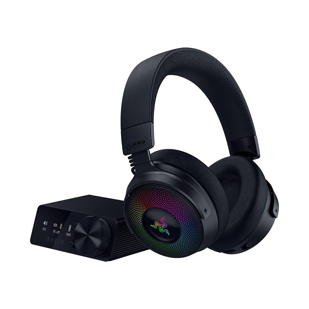 A Photo Of Razer Kraken V4 Pro - RGB Wireless Gaming Headphones with Control Hub