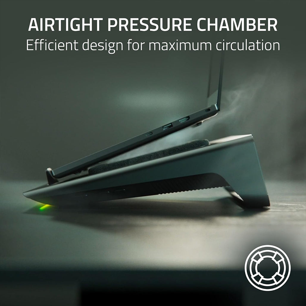 A Photo Of Razer Laptop Cooling Pad – Smart RGB Cooling Stand for 14” to 18” Gaming Laptops