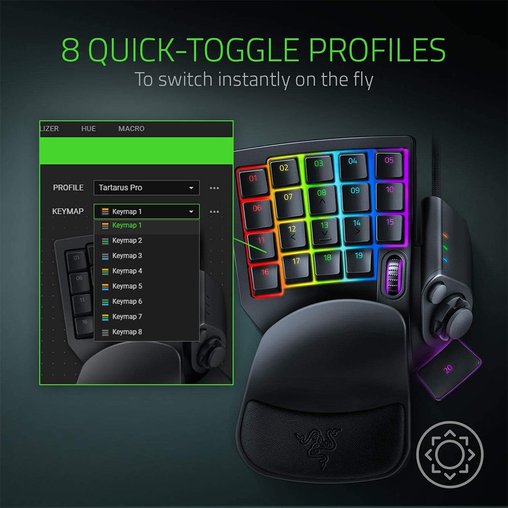 A Photo Of Razer Tartarus Pro – Analog Optical Switch Keypad with 32 Programmable Keys | Black