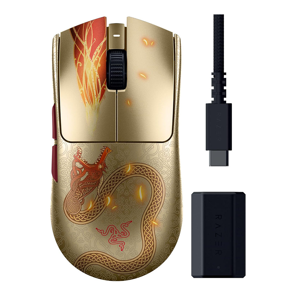 A Photo Of Razer Viper V3 Pro - Counter-Strike 2 Dragon Lore Wireless Gaming Mouse