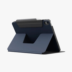 A Photo Of Uniq Rovus SnapMount Magnetic iPad Air M2, M3 - Case with Stand & Apple Pencil Holder