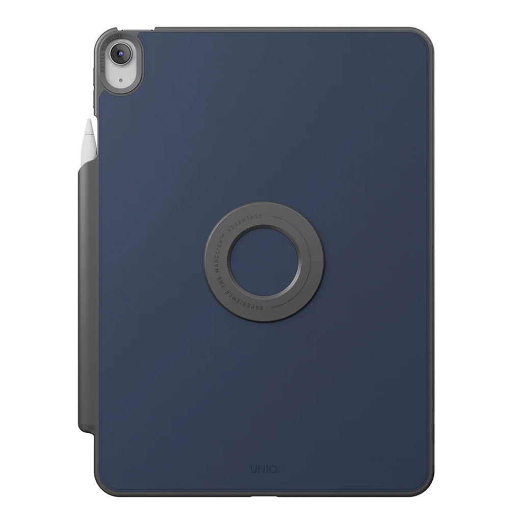 A Photo Of Uniq Rovus SnapMount Magnetic iPad Air M2, M3 - Case with Stand & Apple Pencil Holder