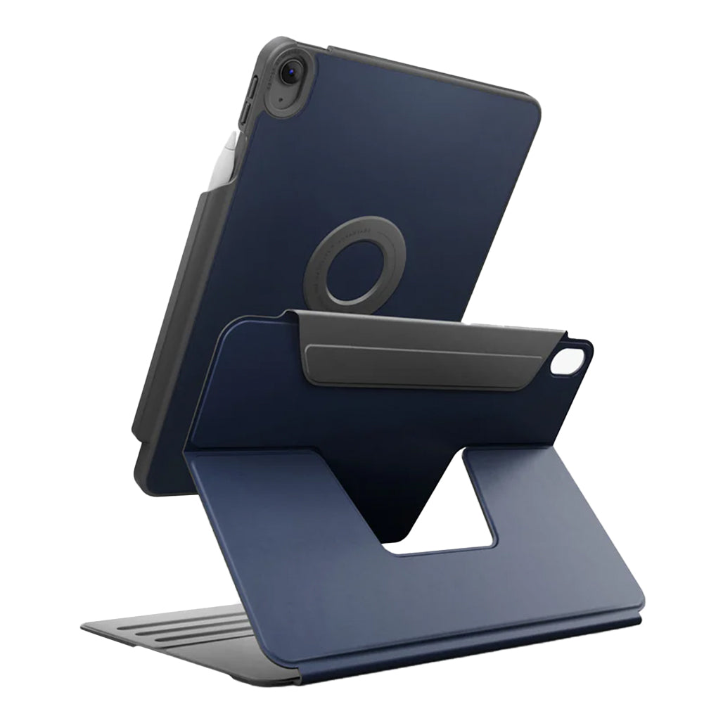 A Photo Of Uniq Rovus SnapMount Magnetic iPad Air M2, M3 - Case with Stand & Apple Pencil Holder