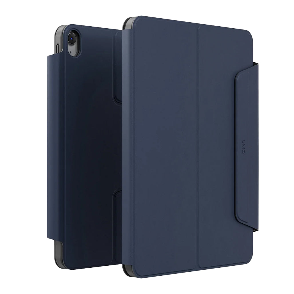 A Photo Of Uniq Rovus SnapMount Magnetic iPad Air M2, M3 - Case with Stand & Apple Pencil Holder