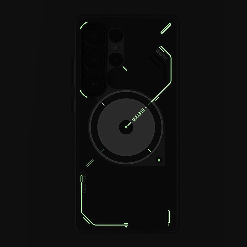 A Photo Of AULUMU S25 Frosted Case for Galaxy S25 Ultra – Glow-in-the-Dark
