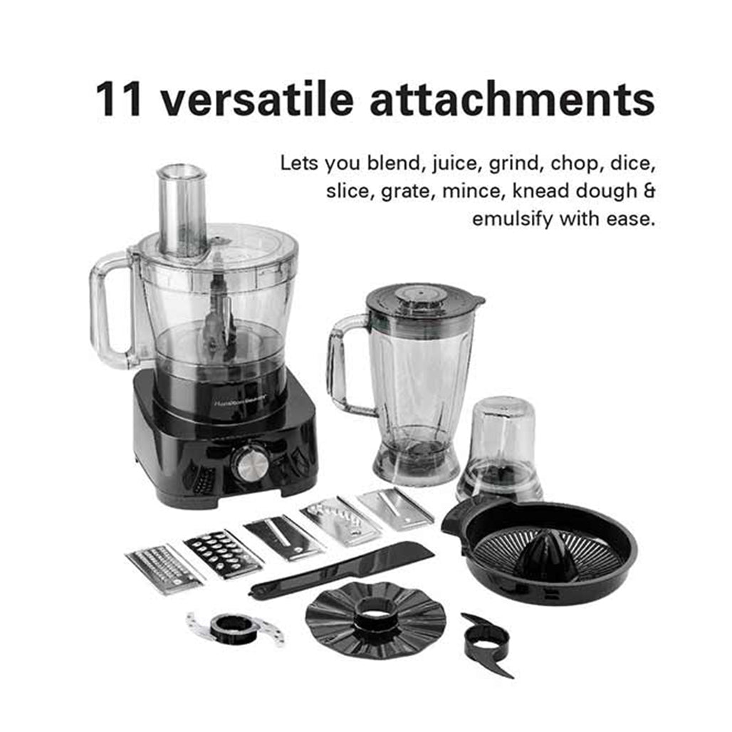 A Photo Of Hamilton Beach 1000W Food Processor with 11 Attachments