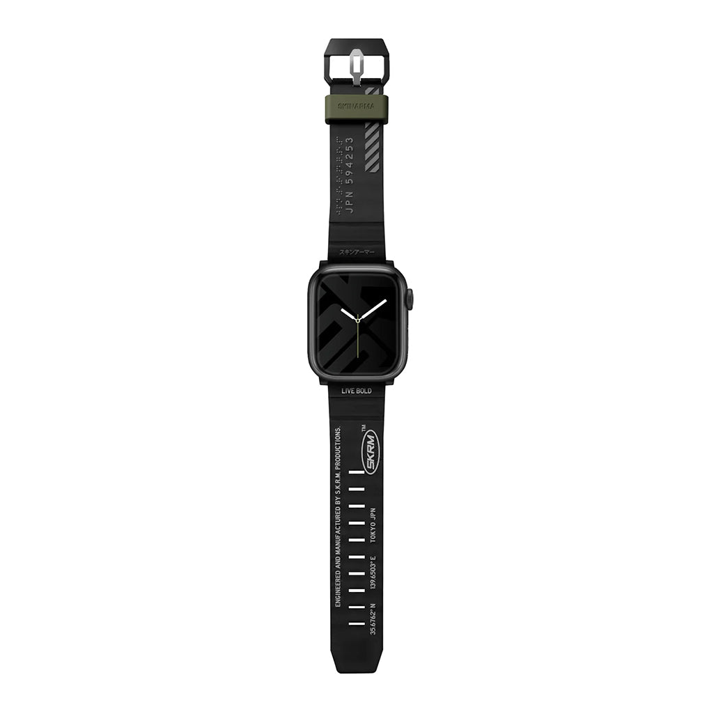 A Photo Of Skinarma SHOKKU Apple Watch Strap 45mm | 44mm | 42mm - Comfortable, Durable Silicone for All-Day Wear