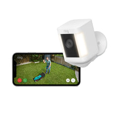 A Photo Of Ring Spotlight Cam Plus Battery - Weather-Resistant Outdoor Security Camera