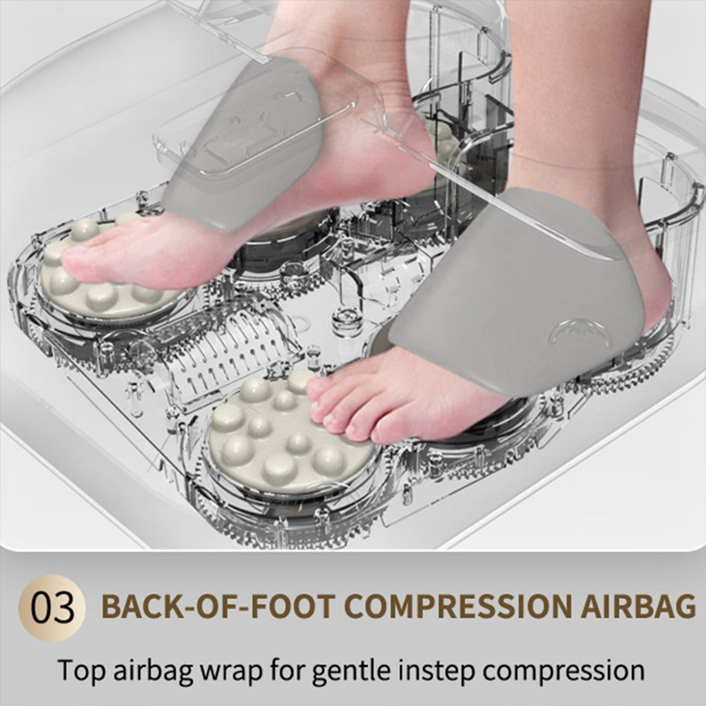 A Photo Of Air Compression Foot Massager with Heat Therapy