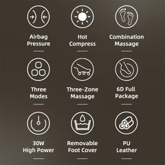 A Photo Of Air Compression Foot Massager with Heat Therapy