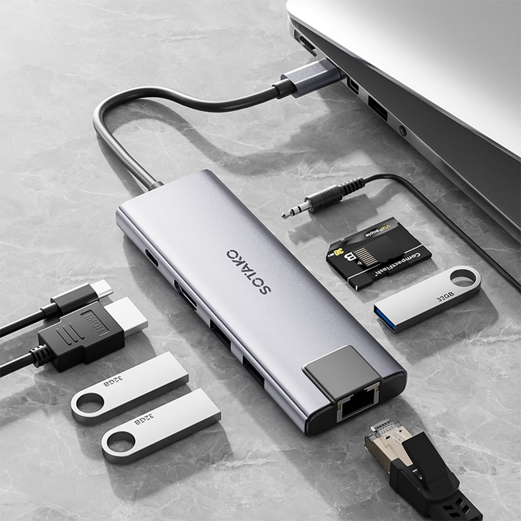 A Photo Of Sotako 9-in-1 USB-C Docking Station