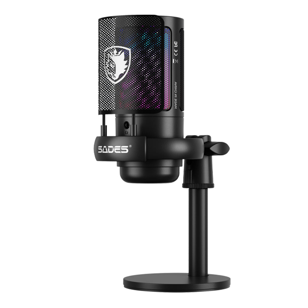 A Photo Of Sades Tyto USB Gaming Microphone with RGB