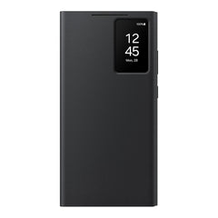 A Photo Of Samsung Galaxy S24 Ultra Smart View Wallet Case - Black | Interactive and Protective Cover