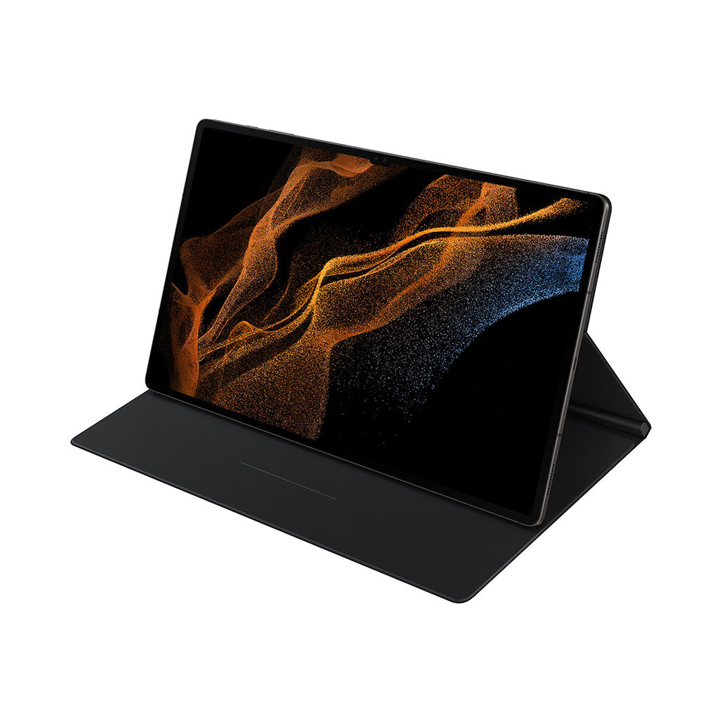 A Photo Of Samsung Galaxy Tab S8 Ultra Book Cover EF-BX900PBEGUJ - Black, Sleek and Lightweight Design with Magnetic Closure