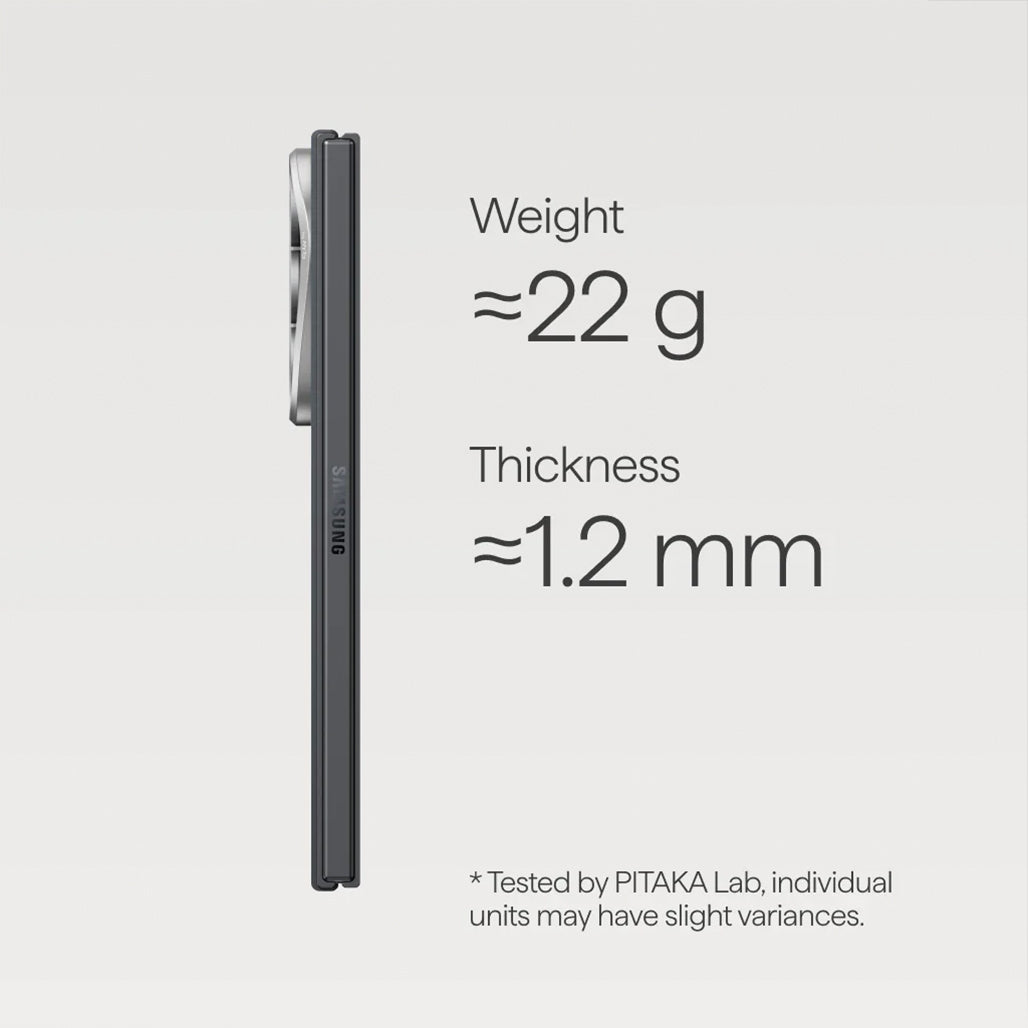 A Photo Of Pitaka Samsung Galaxy Z Fold8 Ultra Edge Case - 600D Black/Grey (Twill)