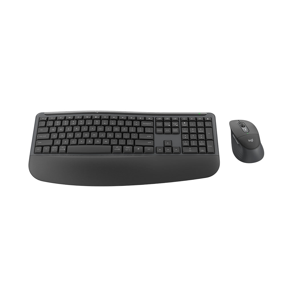 A Photo Of Logitech Signature Comfort Plus Combo MK880 - Wireless Bluetooth Keyboard and Mouse with Palm Rest