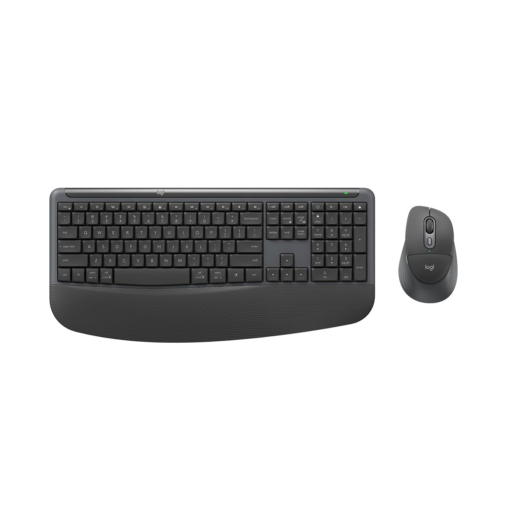 A Photo Of Logitech Signature Comfort Plus Combo MK880 - Wireless Bluetooth Keyboard and Mouse with Palm Rest