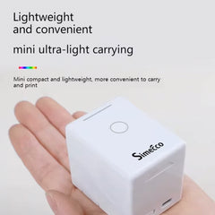 A Photo Of Simecco Portable Color Logo Printer for Metal, Plastic, Skin | Mini Handheld Inkjet Printer with Wi-Fi & Smart App Control