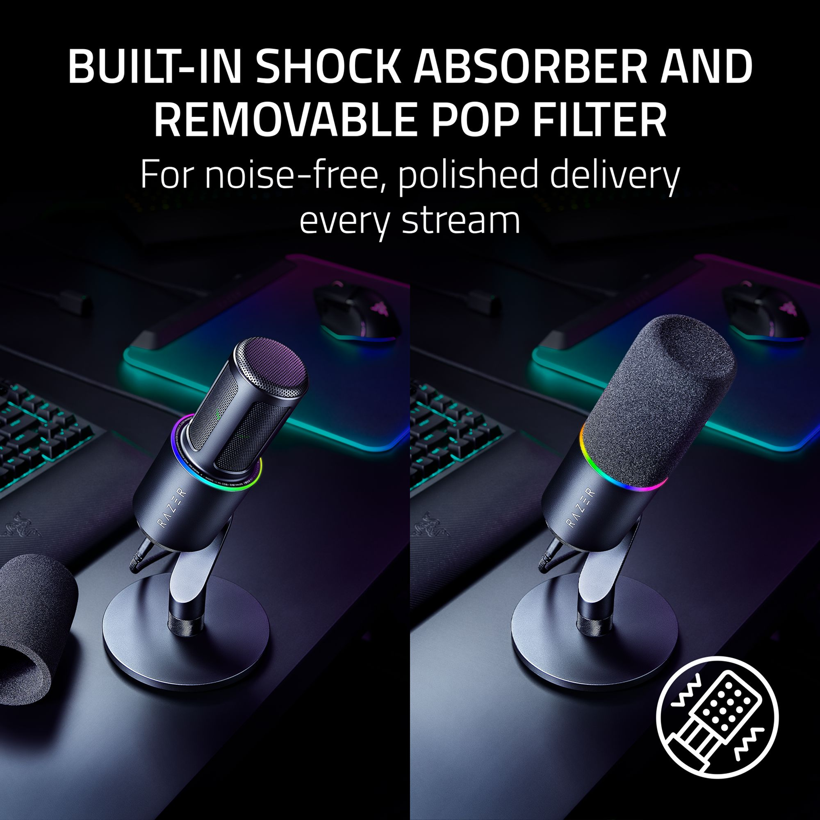 A Photo Of Razer Seiren V3 Pro - Professional Dynamic USB-C & XLR Streaming Microphone
